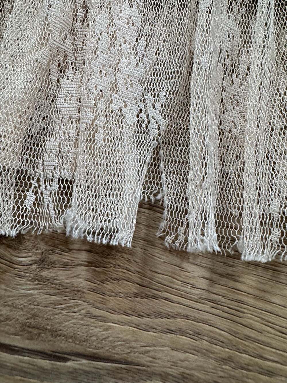 HELLO SS Floral Lace Overlay Puff Sleeve Midi Dress Size M Cottagecore - Picture 5 of 12